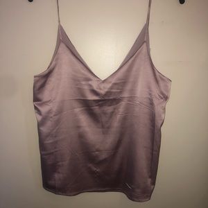 Silky light pink tank